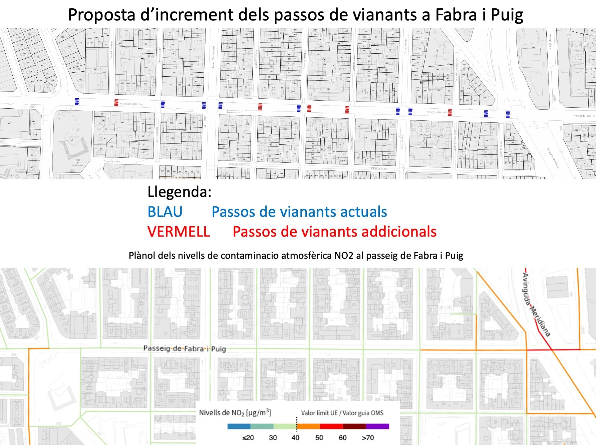 Imatge pels mitjans: Augmentar el número de passos de vianants a Fabra i Puig