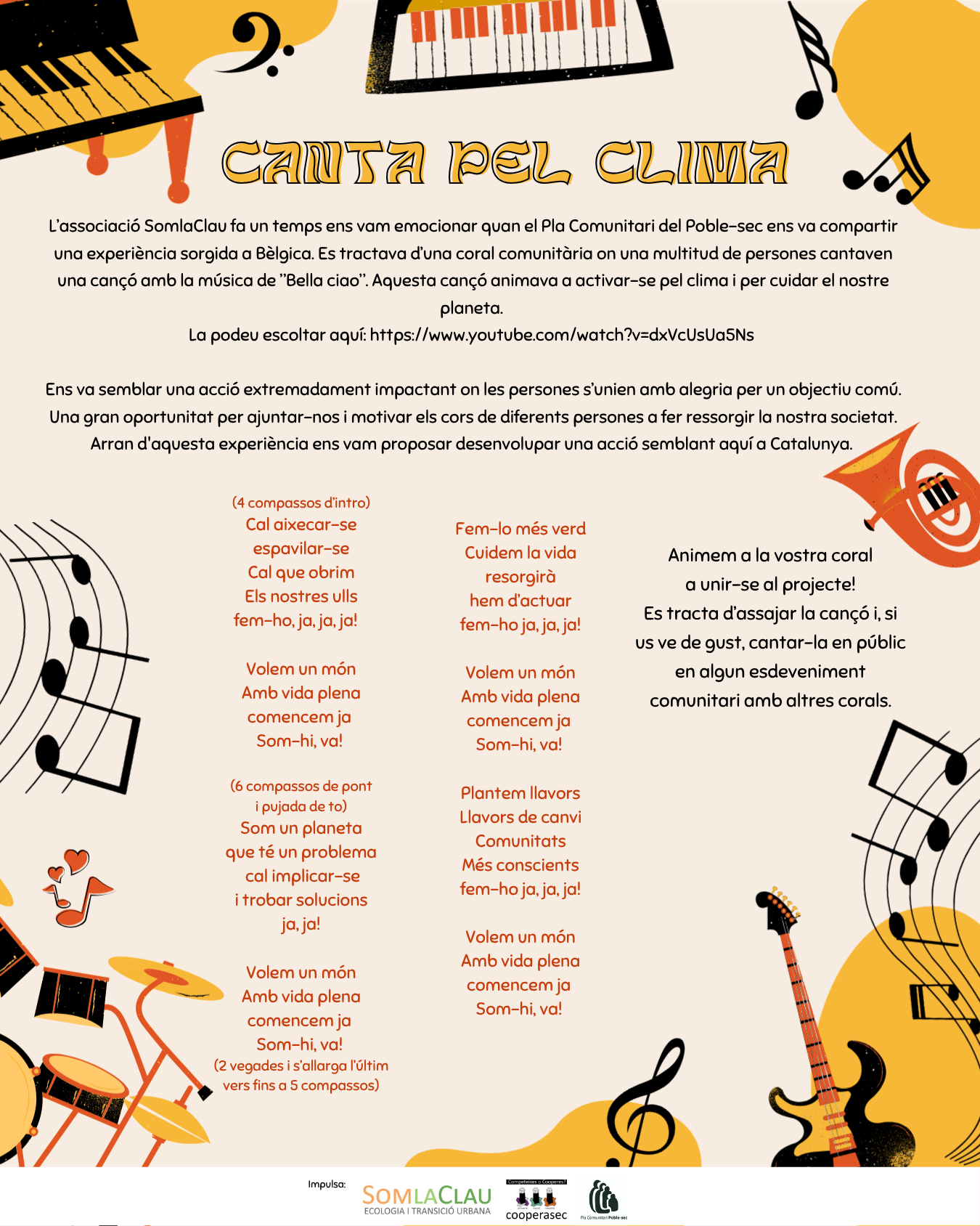 Imatge pels mitjans: Cançó &quot;Canta pel clima&quot;